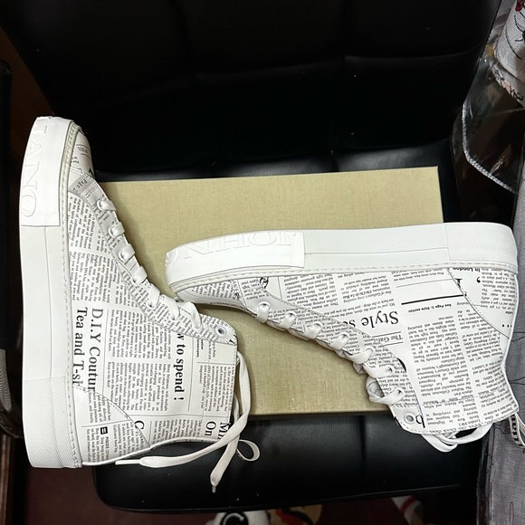 Brand New! John Galliano Women’s Gazette High Top Sneakers Size 39 - Picture 4 of 10